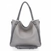 Torebka Damska Shopper Bag XL firmy Hernan HB0337 Jasno Szara